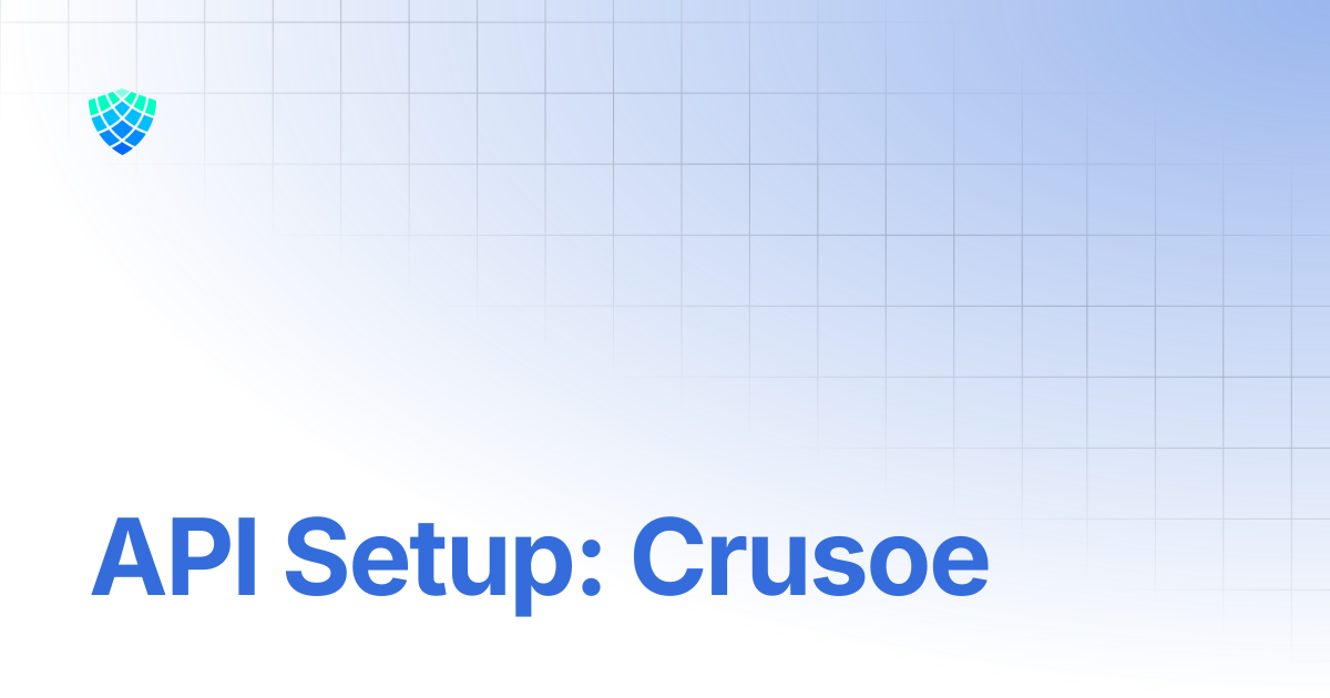 API Setup: Crusoe | Strong Docs